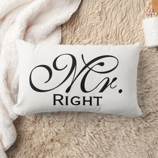 Coussin Rectangle M. Droite Scroll Texte En Noir Et Blanc (Couverture)