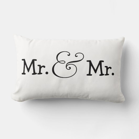 Coussin Rectangle M. et M. Two Grooms Mariage Gift (Recto)