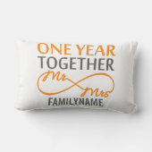 Coussin Rectangle M. et Mme 1st Anniversary (Verso)