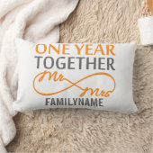 Coussin Rectangle M. et Mme 1st Anniversary (Couverture)