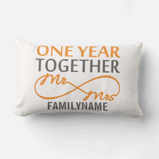 Coussin Rectangle M. et Mme 1st Anniversary (Recto)