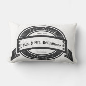 Coussin Rectangle M. et Mme Eat Buvez et soyez mariés Mariage (Recto)