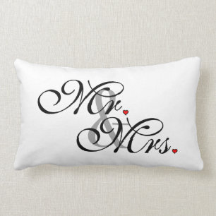 Coussin Rectangle M. et Mme Husband Wife His Her l'épouse
