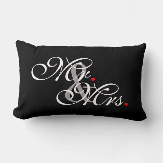Coussin Rectangle M. et Mme Husband Wife His Hers l'épouse (Recto)