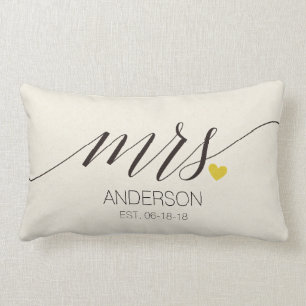 Coussin Rectangle M. et Mme Mariage personnalisé Gift-2