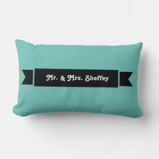 Coussin Rectangle M. et Mme Nom du modèle (Recto)