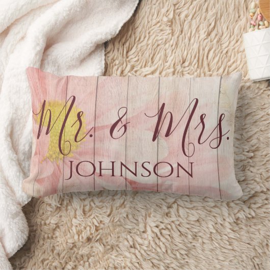 Coussin Rectangle M. et Mme Pink Floral (Couverture)