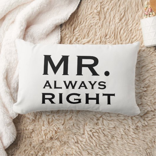 Coussin Rectangle M. gai Always Right Pillowcases Pillow de couples (Couverture)