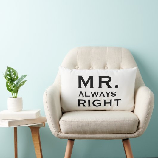 Coussin Rectangle M. gai Always Right Pillowcases Pillow de couples (Chaise)