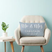 Coussin Rectangle M. & Mme | Monogramme de mariage (Chaise)