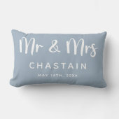 Coussin Rectangle M. & Mme | Monogramme de mariage (Recto)