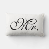 Coussin Rectangle M. Scroll Texte En Noir Et Blanc (Verso)