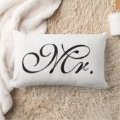 Coussin Rectangle M. Scroll Texte En Noir Et Blanc (Couverture)