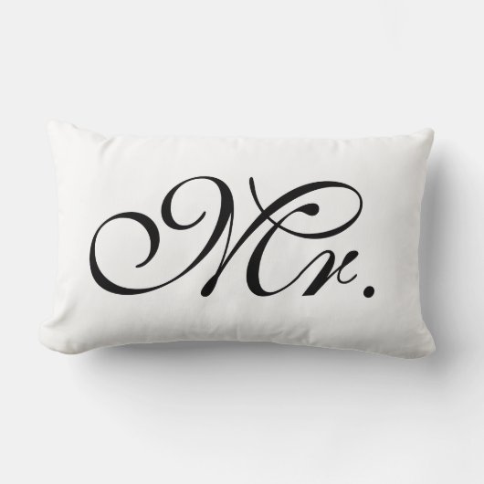 Coussin Rectangle M. Scroll Texte En Noir Et Blanc (Recto)