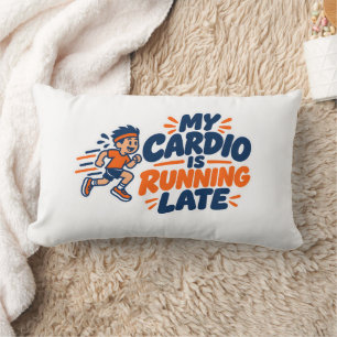Coussin Rectangle Ma Cardio Est En Retard Drôle De Course