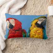 Coussin Rectangle Macaw bleu et jaune et macaw Scarlet (Couverture)