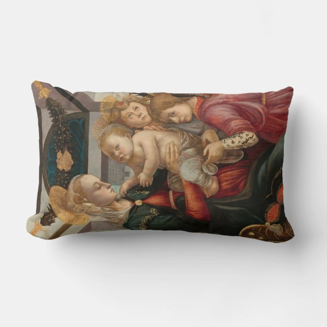 Coussin Rectangle Madonna & Enfant, Sandro Botticelli Art (Recto)