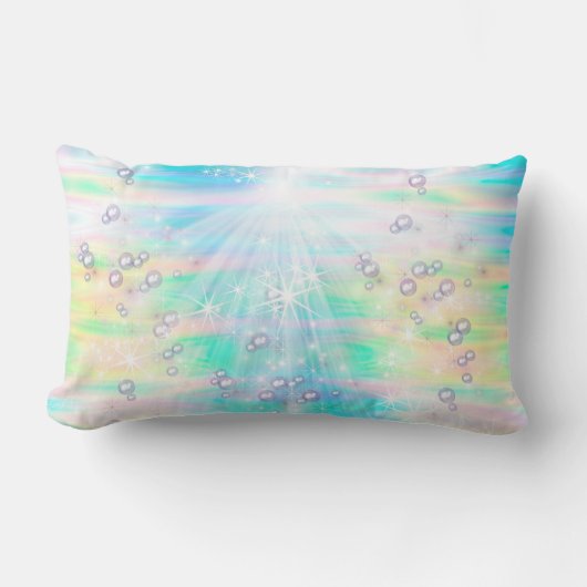 Coussin Rectangle Magique Rainbow Baby Girl Bubbles (Recto)