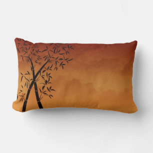 Coussin Rectangle Magnifique vue sur le bambou et la montagne