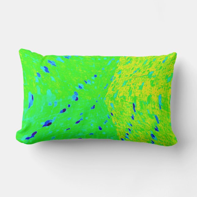 Coussin Rectangle Mahi Mahi Dolphin Poisson Art couleurs Lumbar Cous (Recto)
