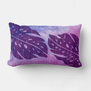 Coussin Rectangle Maikai Hawaiian Monstera Cravate-Dye Mélange
