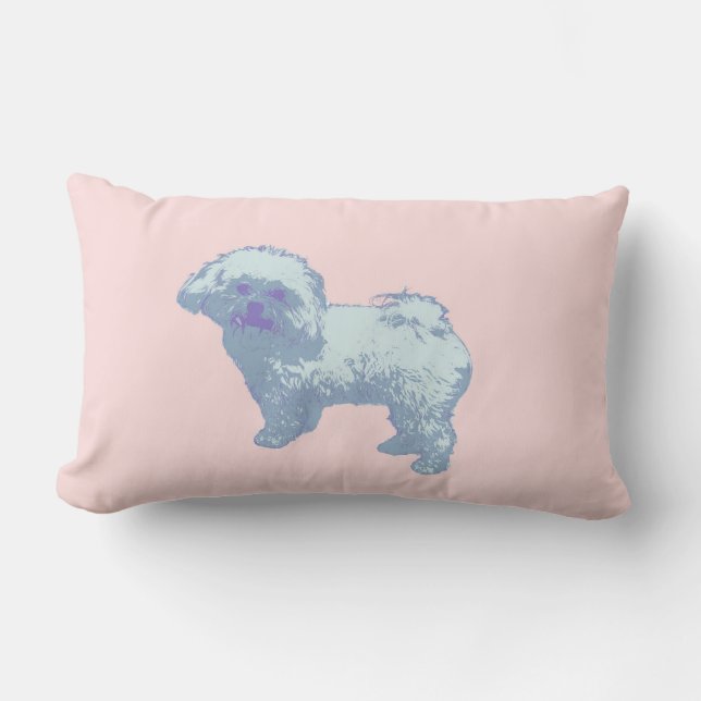 Coussin Rectangle Maime le chien pelucheux (Recto)