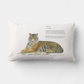 Coussin Rectangle Main majestueuse peinte Tigre du Bengale