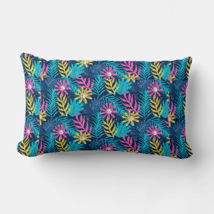 Coussin Rectangle Main Tirée Motif Abstrait Avec Plantes-86761