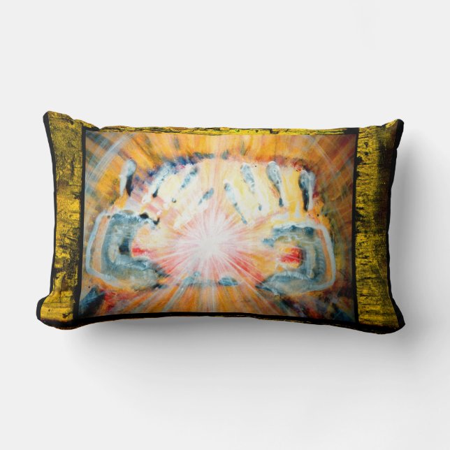 Coussin Rectangle Mains de guérison (Recto)
