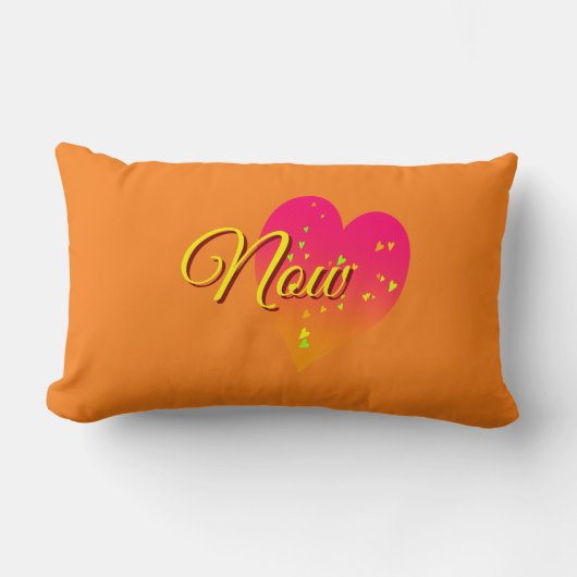 Coussin Rectangle Maintenant cœur (Recto)