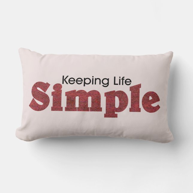 Coussin Rectangle Maintien de la vie simple Lumbar Jeu d'oreiller (Recto)