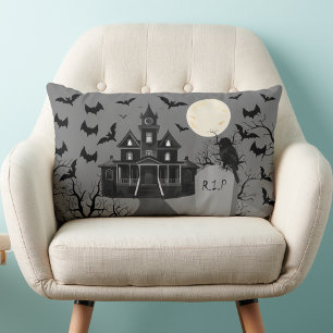 Coussin Rectangle Maison hantée effrayante