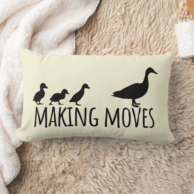 Coussin Rectangle Making Moves Mama Duck and Ducklings Motivational (Couverture)