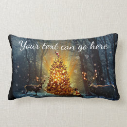 Coussin Rectangle Mâles personnalisés et Noël d'arbres