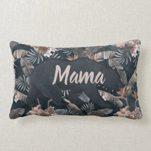 Coussin Rectangle Mama Bear Floral rose Grey