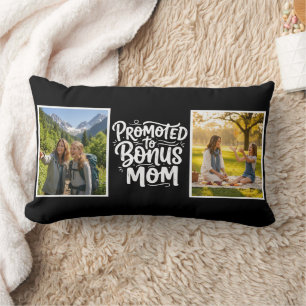 Coussin Rectangle Maman Bonus Élevée Écriture Pinceau Double Photo N