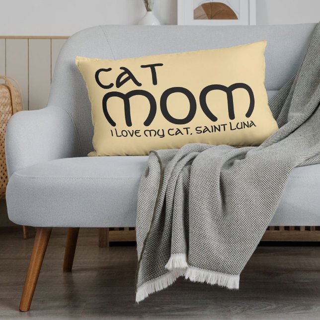 Coussin Rectangle Maman Chat Amis Animaux de Compagnie Meilleure Ami (Créateur téléchargé)