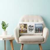 Coussin Rectangle Maman de garçons Script Brossé Double Photo Minima (Chaise)