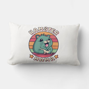 Coussin Rectangle Maman hamster mignon kawaii rongeur mère
