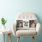 Coussin Rectangle Maman n'est pas facile Pinceau Script Deux 2 Photo (Chaise)