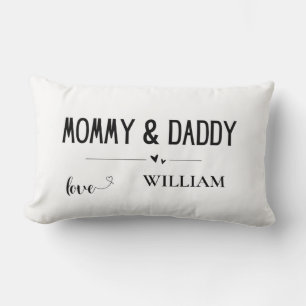 Coussin Rectangle Maman & Papa Love - Nom Personnalisé Famille Keeps