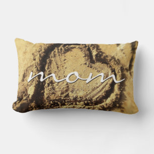 Coussin Rectangle Maman Script Beach Sable Dessiné Coeur Photo Moder