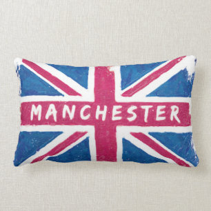 Coussin Rectangle Manchester - drapeau britannique vintage d'Union