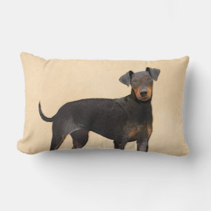 Coussin Rectangle Manchester Terrier Peinture Art animal original