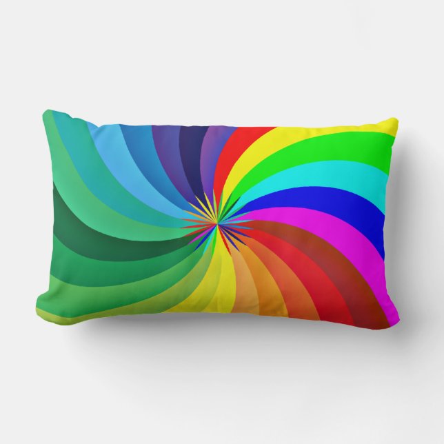 Coussin Rectangle Mandala-46556 couleur arc-en-ciel (Recto)
