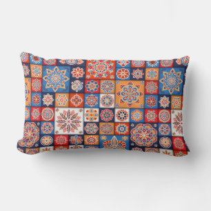 Coussin Rectangle Mandala/Carrelage marocain coloré