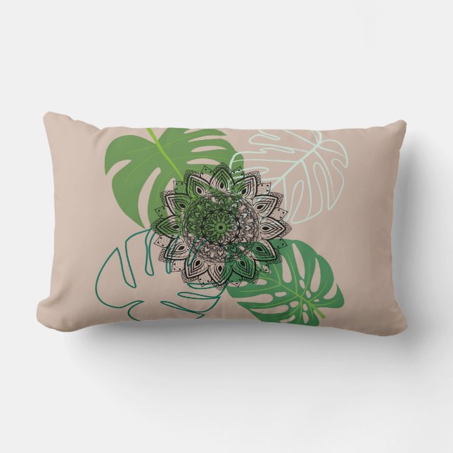 Coussin Rectangle Mandala of Nature (Recto)