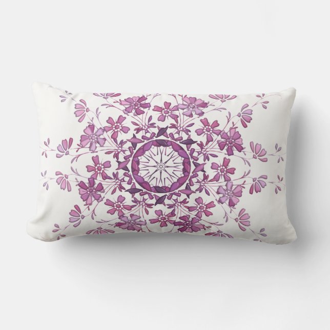 Coussin Rectangle mandala. vintage floral (Recto)