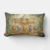 Coussin Rectangle Manège merveilleux de la jungle magique (Recto)