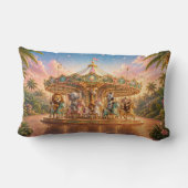 Coussin Rectangle Manège merveilleux de la jungle magique (Verso)